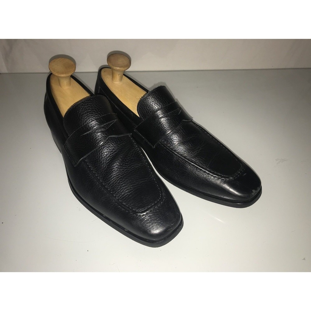 FERRI MENS BLACK LEATHER LOAFERS SIZE 41/8 M HOMEM VERE CUIZO